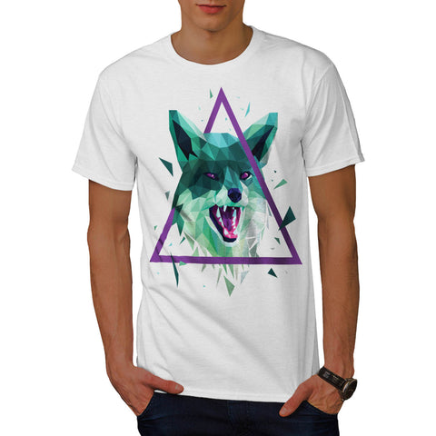Wolf Head Triangle Mens T-Shirt