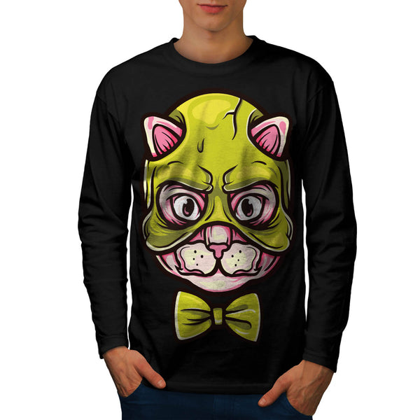 Mystical Cat Face Mens Long Sleeve T-Shirt