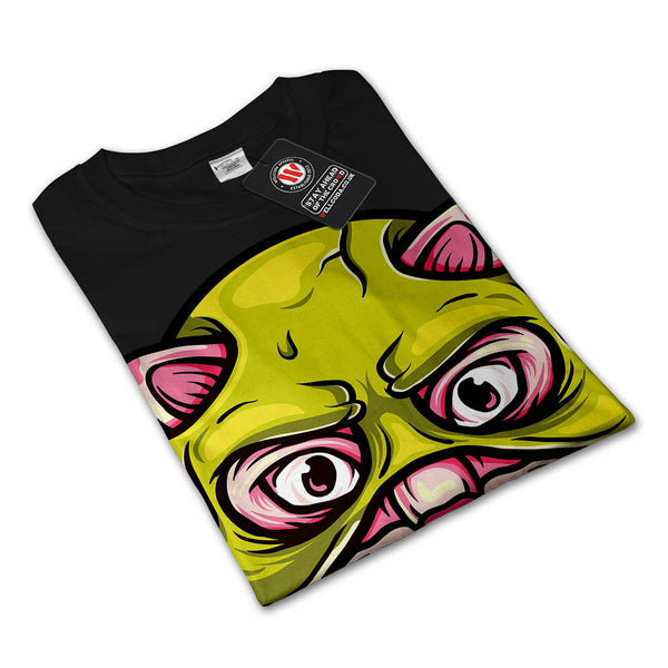 Mystical Cat Face Mens Long Sleeve T-Shirt