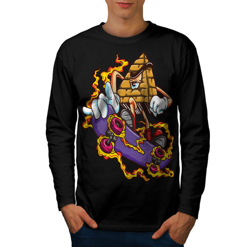 Pyramid On Skate Mens Long Sleeve T-Shirt