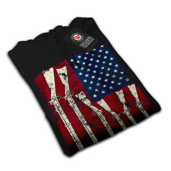 USA Native Flag Star Mens Hoodie