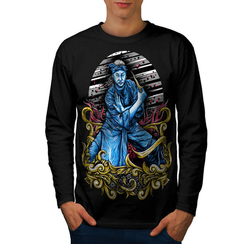 Japanese Samurai Mens Long Sleeve T-Shirt