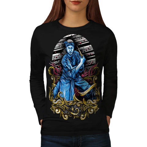 Japanese Samurai Womens Long Sleeve T-Shirt