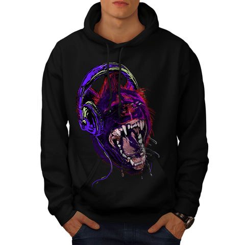 Music Animal Disco Mens Hoodie