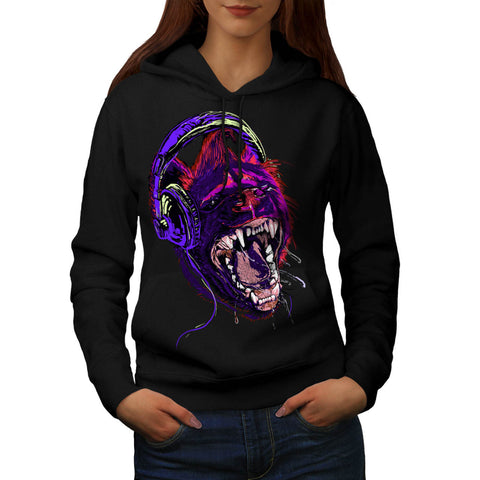 Music Animal Disco Womens Hoodie