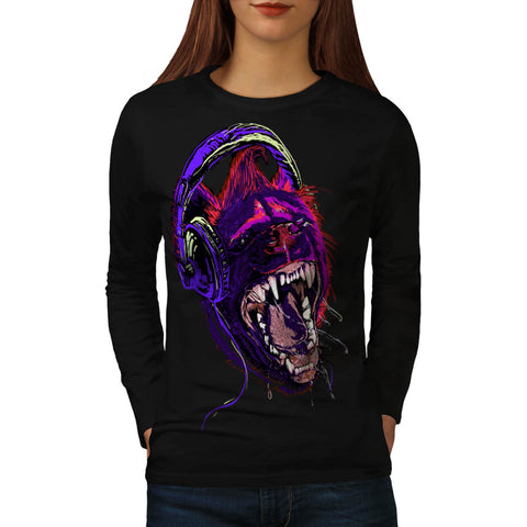 Music Animal Disco Womens Long Sleeve T-Shirt