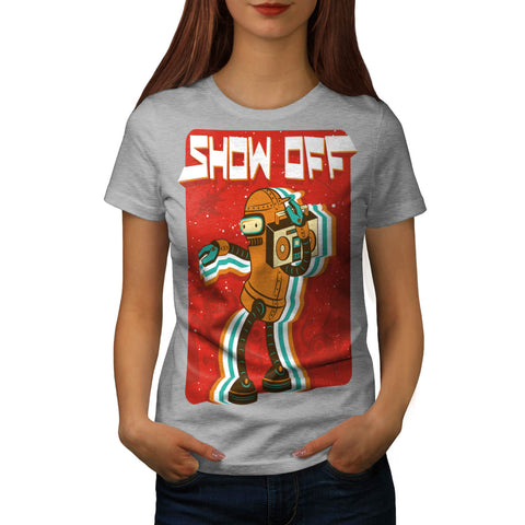 Music Player Robot Womens T-Shirt