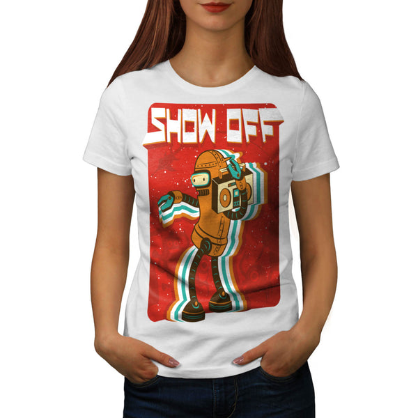 Music Player Robot Womens T-Shirt
