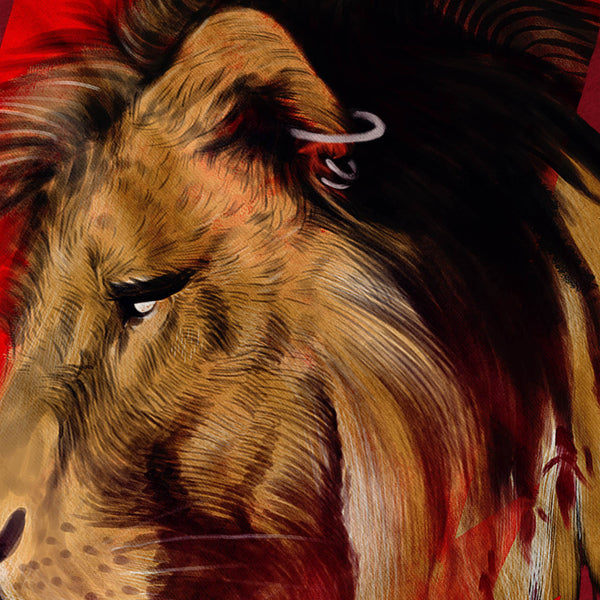 Majestic Lion Punk Womens T-Shirt