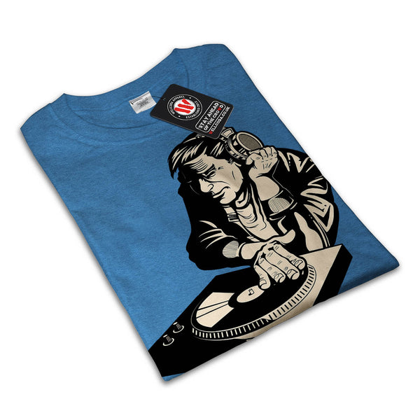 Crazy DJ Playing Womens T-Shirt