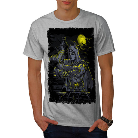Bat Hero Fighter Mens T-Shirt