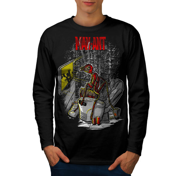 Man Ant Cinema TV Mens Long Sleeve T-Shirt