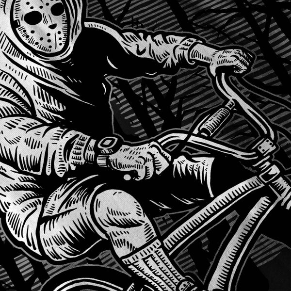Masked Bicycle Rider Womens T-Shirt