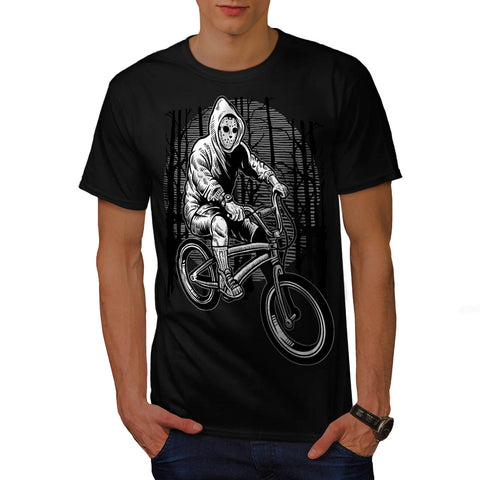 Masked Bicycle Rider Mens T-Shirt