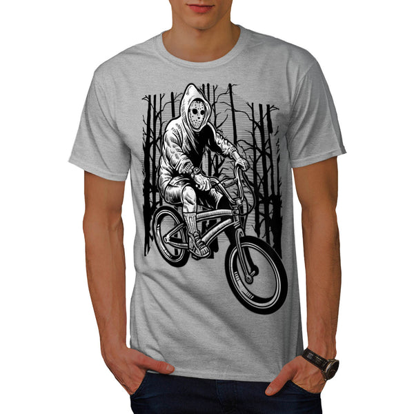 Masked Bicycle Rider Mens T-Shirt