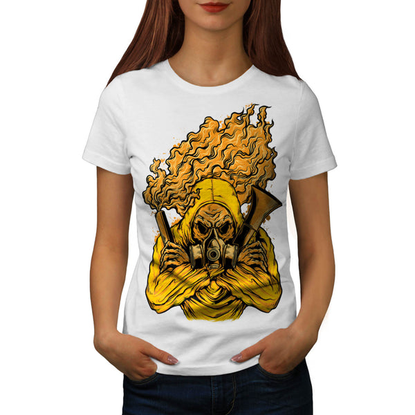 Masked Terrorist Man Womens T-Shirt