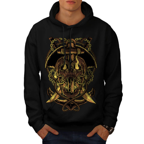 Pirate Skull Captain Mens Hoodie