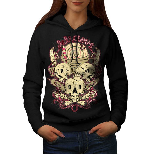 Delicious Skull Food Womens Hoodie