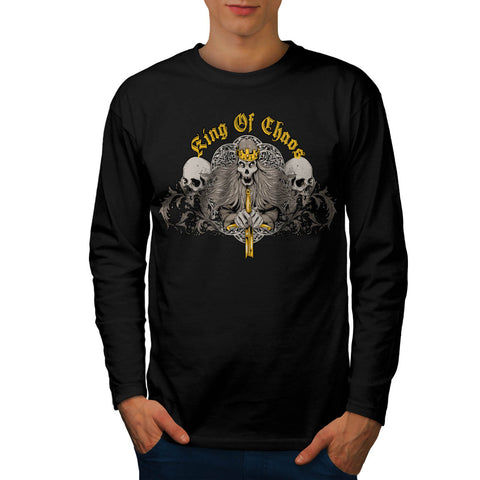 King Of Chaos Horror Mens Long Sleeve T-Shirt