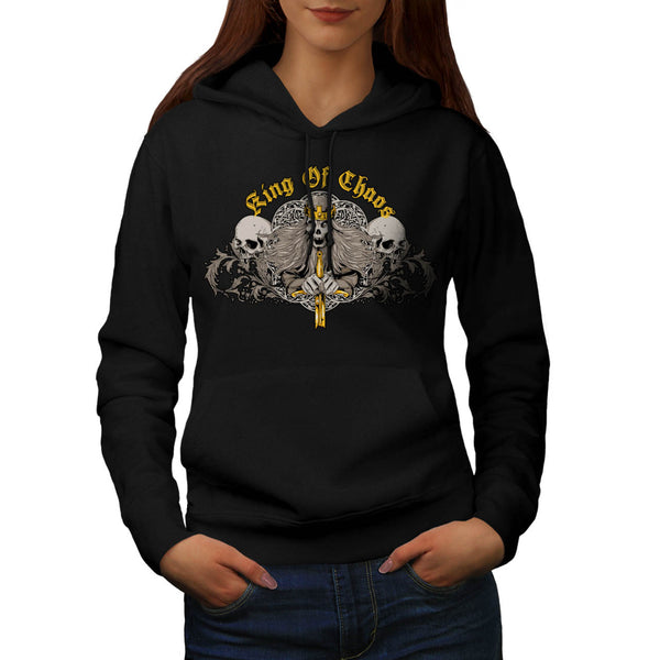 King Of Chaos Horror Womens Hoodie