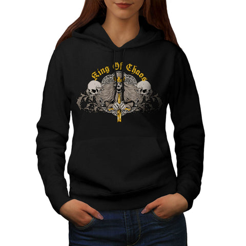 King Of Chaos Horror Womens Hoodie