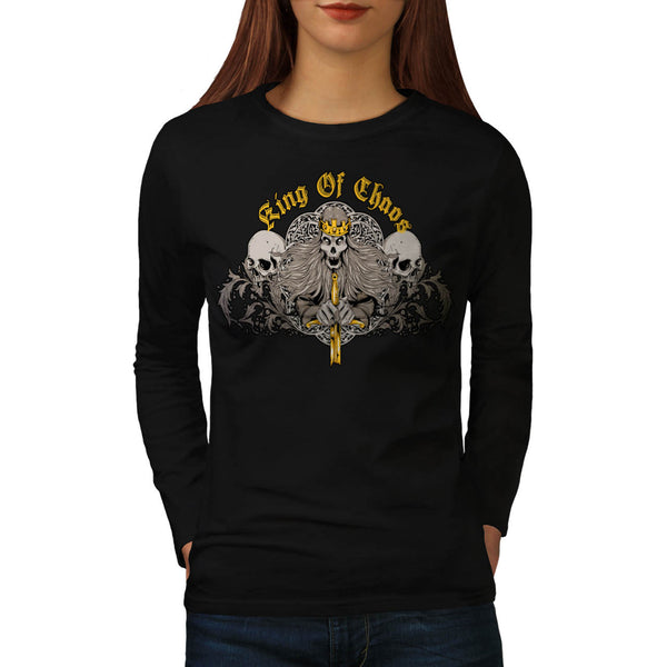 King Of Chaos Horror Womens Long Sleeve T-Shirt