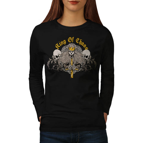 King Of Chaos Horror Womens Long Sleeve T-Shirt
