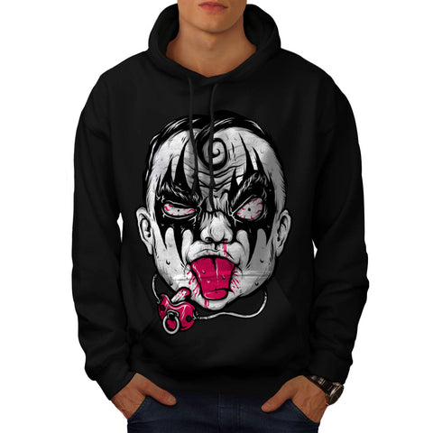 Devil Child Kid Face Mens Hoodie