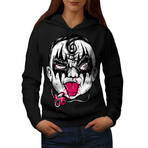 Devil Child Kid Face Womens Hoodie