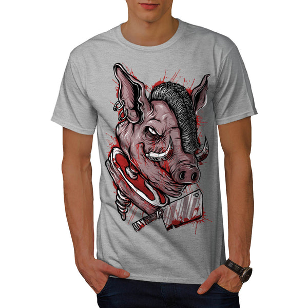 Killer Punk Pig Dead Mens T-Shirt