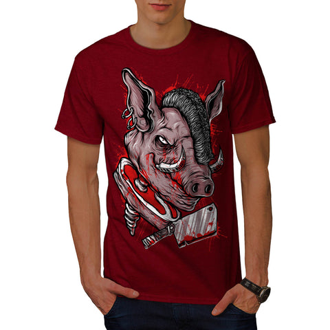 Killer Punk Pig Dead Mens T-Shirt