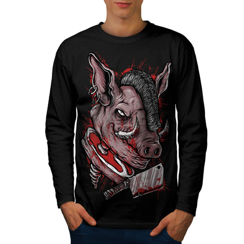 Killer Punk Pig Dead Mens Long Sleeve T-Shirt