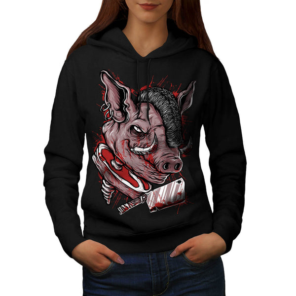 Killer Punk Pig Dead Womens Hoodie