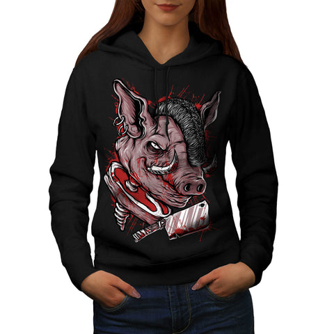 Killer Punk Pig Dead Womens Hoodie