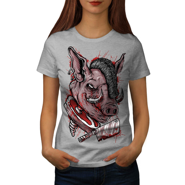 Killer Punk Pig Dead Womens T-Shirt