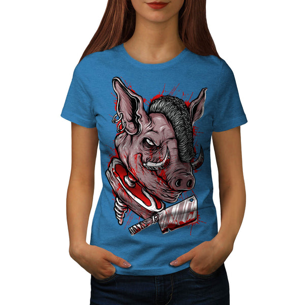 Killer Punk Pig Dead Womens T-Shirt