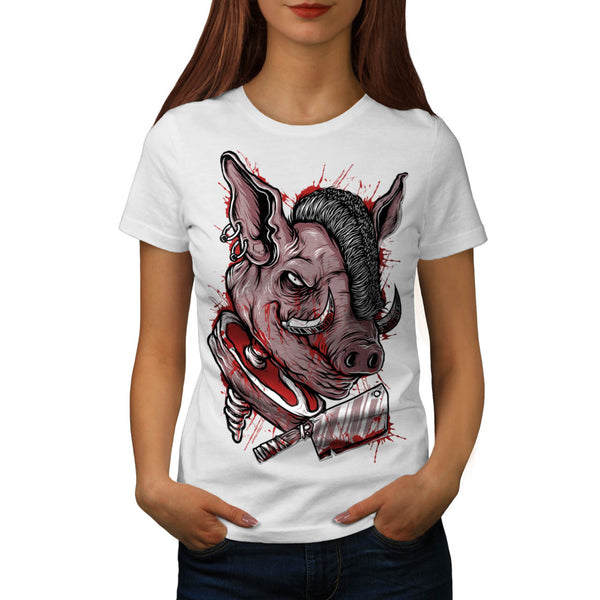 Killer Punk Pig Dead Womens T-Shirt