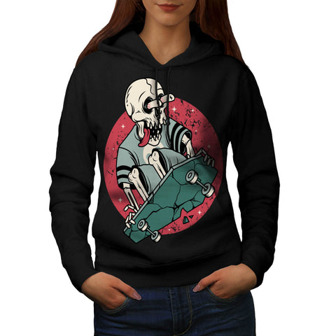 Insane Skeleton Ride Womens Hoodie