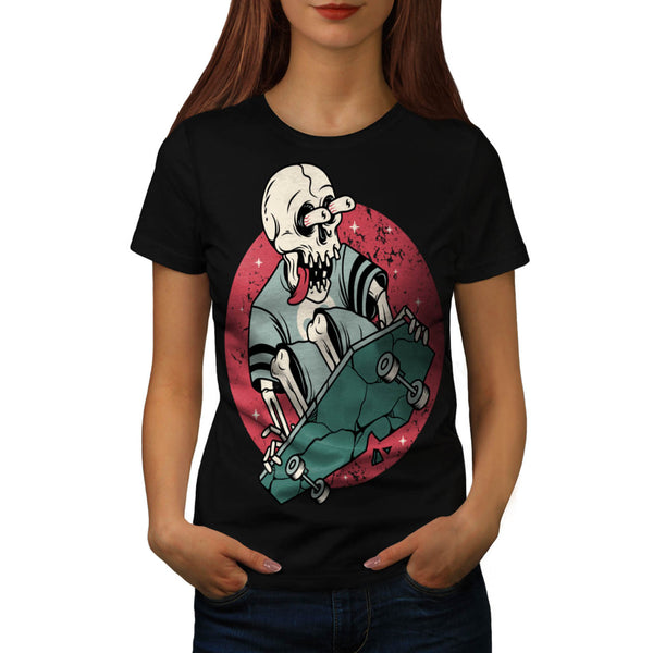 Insane Skeleton Ride Womens T-Shirt
