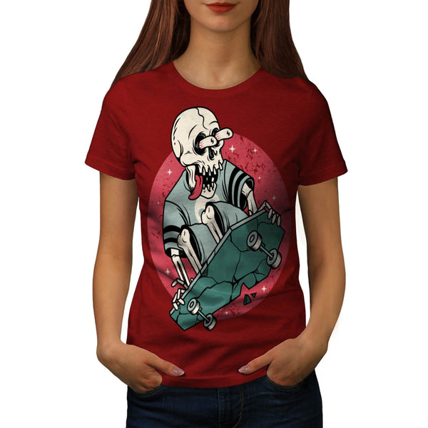 Insane Skeleton Ride Womens T-Shirt
