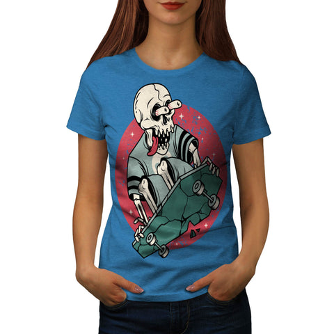 Insane Skeleton Ride Womens T-Shirt