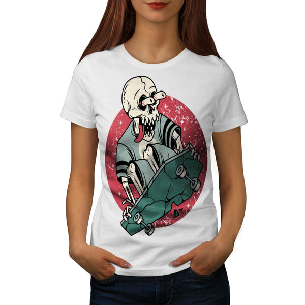Insane Skeleton Ride Womens T-Shirt