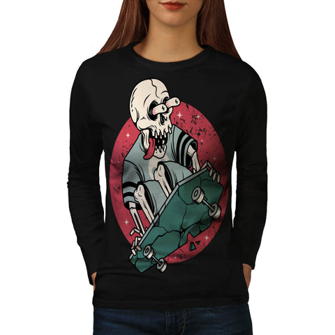 Insane Skeleton Ride Womens Long Sleeve T-Shirt