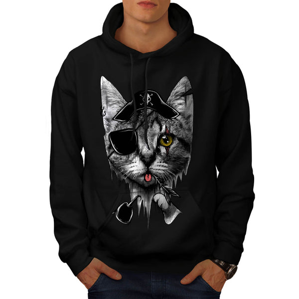 Cute Pirate Kitten Mens Hoodie