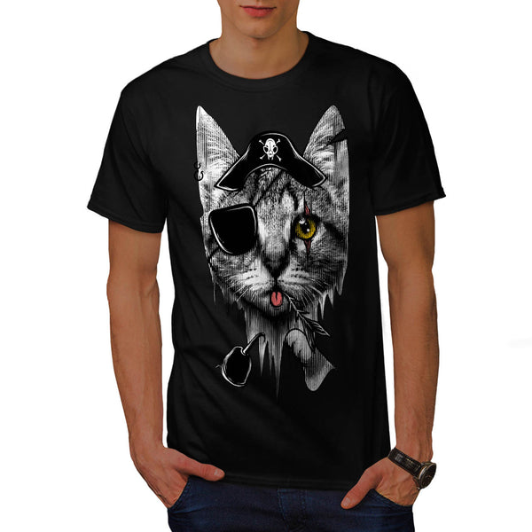 Cute Pirate Kitten Mens T-Shirt