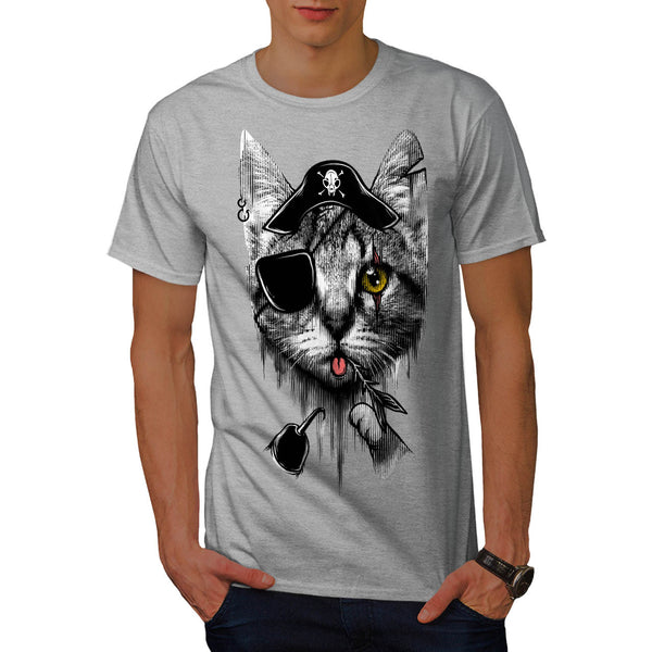 Cute Pirate Kitten Mens T-Shirt