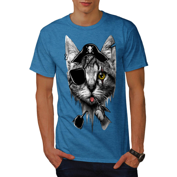 Cute Pirate Kitten Mens T-Shirt