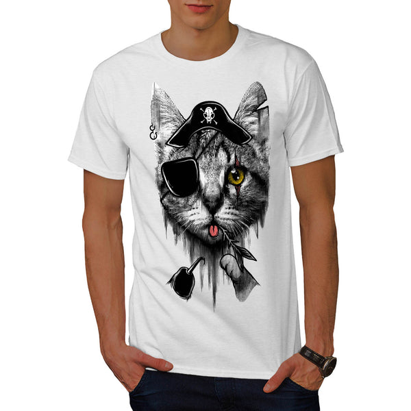 Cute Pirate Kitten Mens T-Shirt