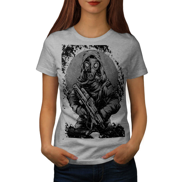 Masked Terrorist Man Womens T-Shirt