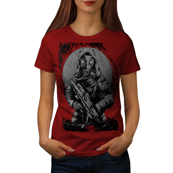 Masked Terrorist Man Womens T-Shirt